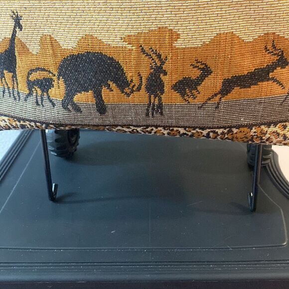 Bovano U.S.A. Animal Safari Print Tapestry Rolling Bag Travel Carry On New w/Tag - Picture 13 of 14